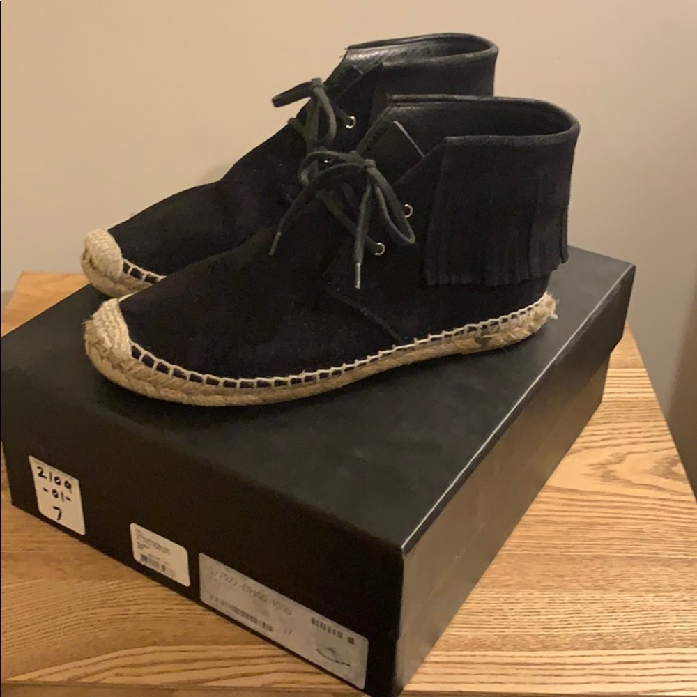 Saint Laurent Lace Up Fringe Espadrilles